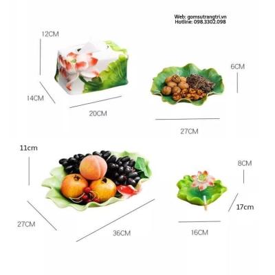 BỘ TRANG TRÍ NHÀ - PHÒNG KHÁCH HOA SEN
